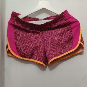 Danskin Now Athletic Shorts Pink and Orange Performance Fabric